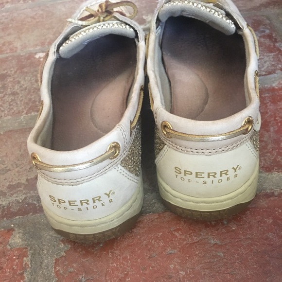 Gold Sparkle Sperry Topsiders - Picture 3 of 6